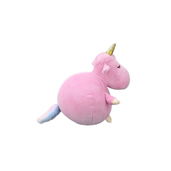 Miniso Hippo Unicorn Plush Pink Horn Kawaii Hippocorn Chunky Round New 10.5 Inch - Picture 3 of 11